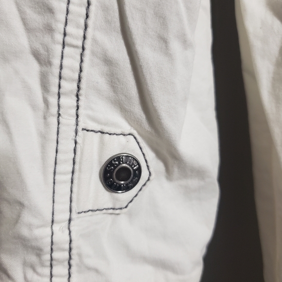 Guess jeans pop collar white jacket size XS - Picture 9 of 12